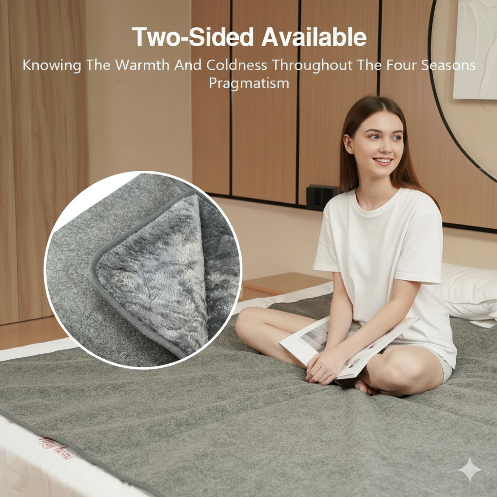 Heated Blanket Throw 59 in x 63 in, ETL Certified, 8-10 hour heat preservation