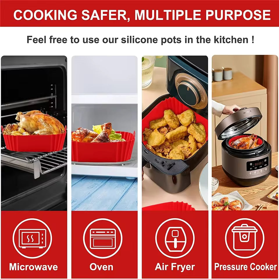 silicone air fryer liner Silicone Pot Basket Liners 6.3inch Round Non-stick