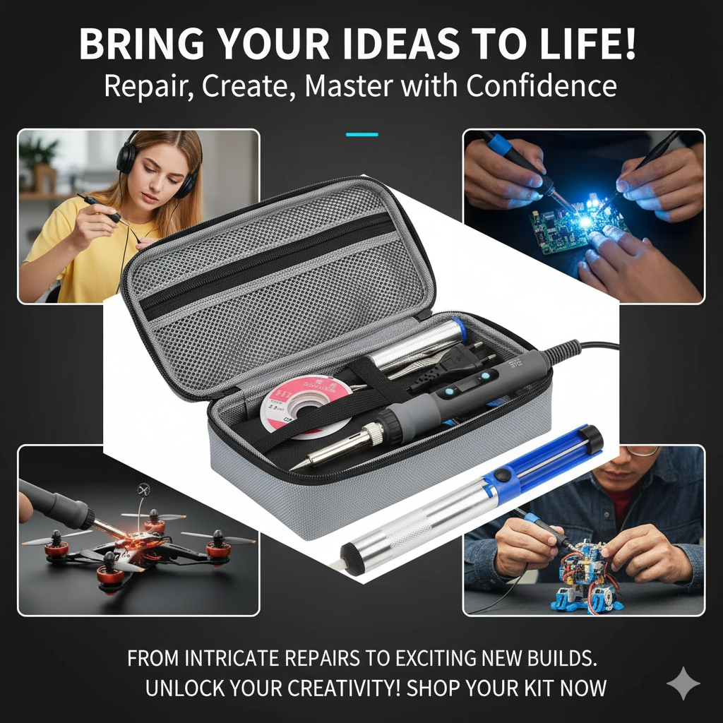New Electric Soldering Iron Welding Gun Tool Kit Solder Wire Desoldering Pump US