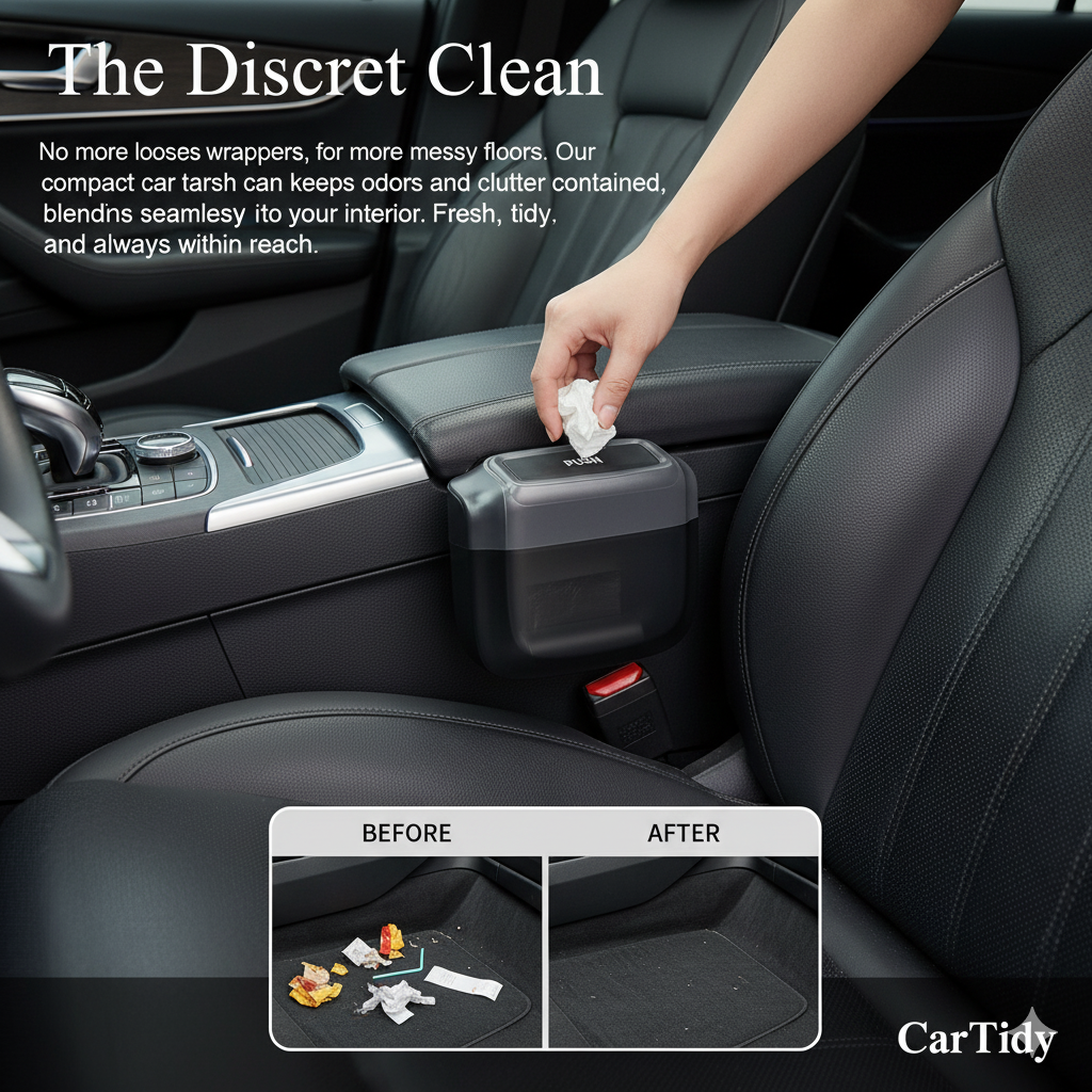 Portable Car Trash Can Garbage Bin Bag Organizer for Vehicles Waterproof