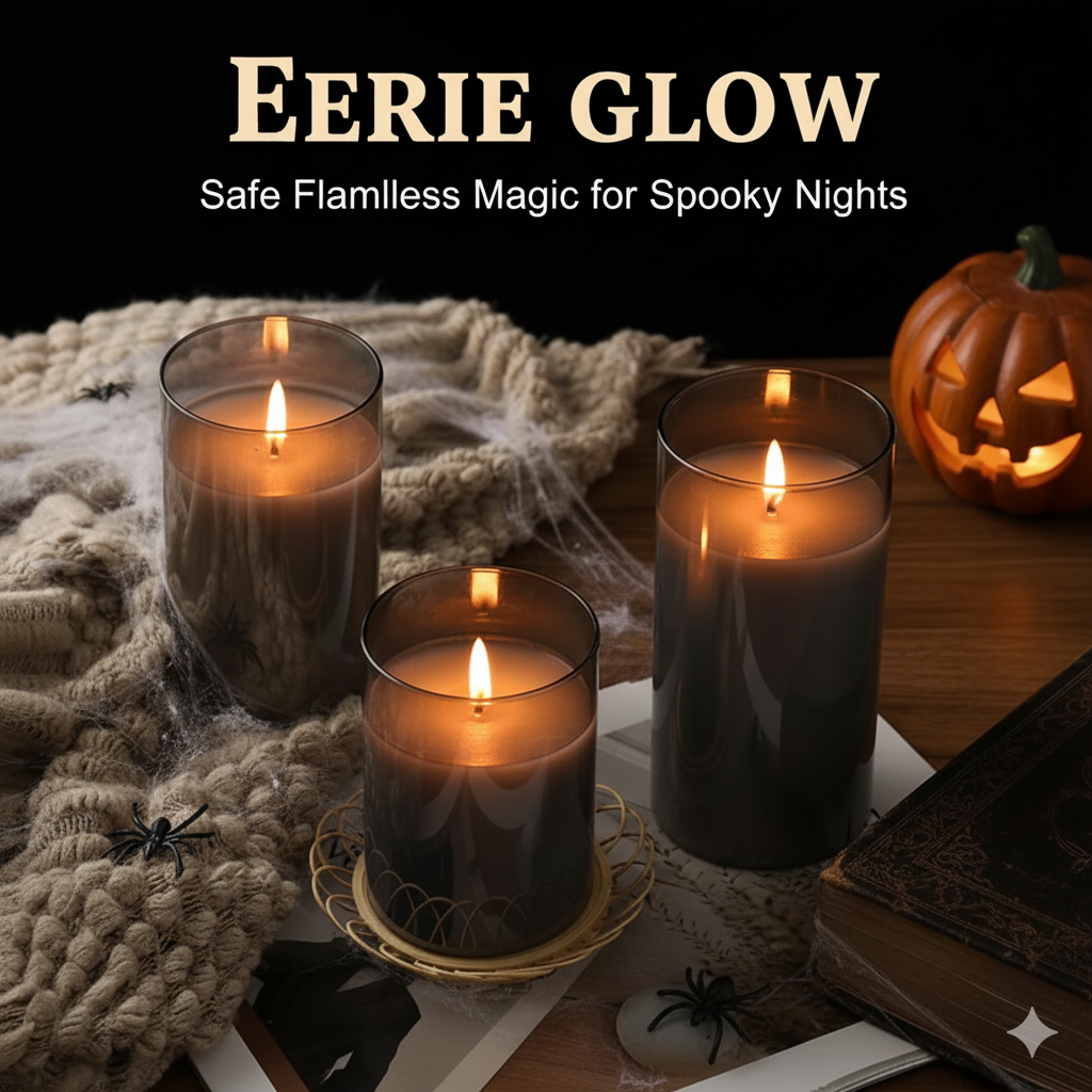 LED Candle Light 3 In 1 Flameless Candles with Remote Battery Operated halloween