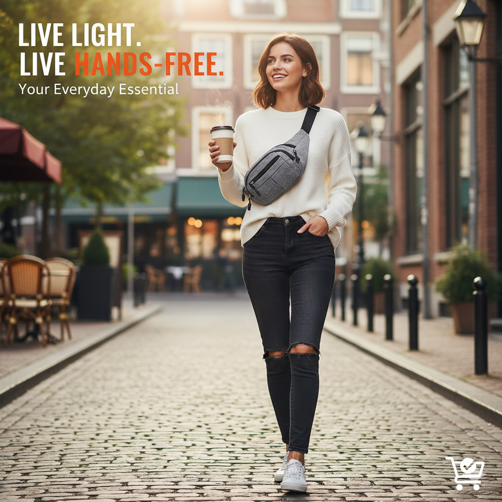 Minimalist Crossbody Bag | Modern Fanny Pack for Men & Women