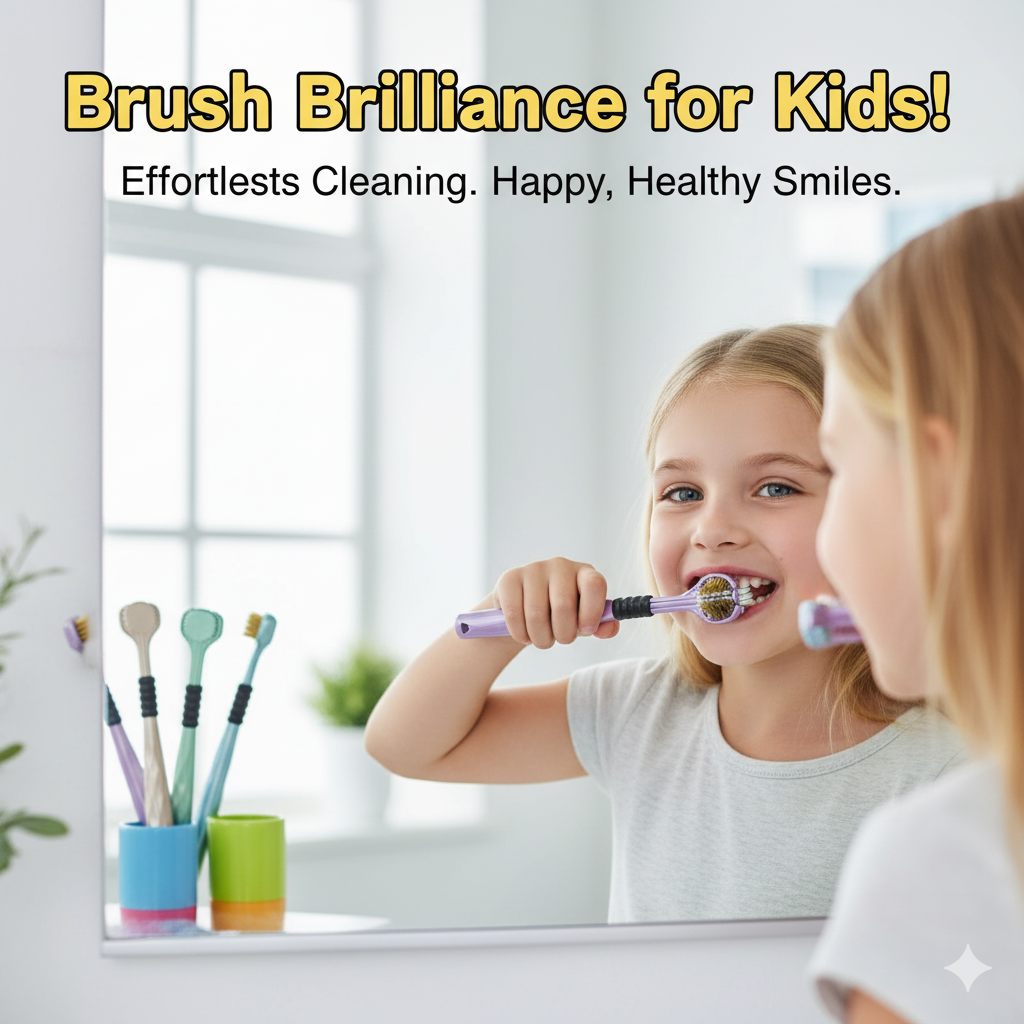 Three Sided Toothbrush 3 Sided Toothbrush For Adult Tri-Head Multi-Angle