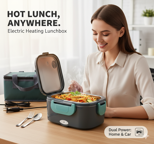 80W Electric Lunch Box Food Heated 12V 24V 110V Fast Food Warmer Heater for Car