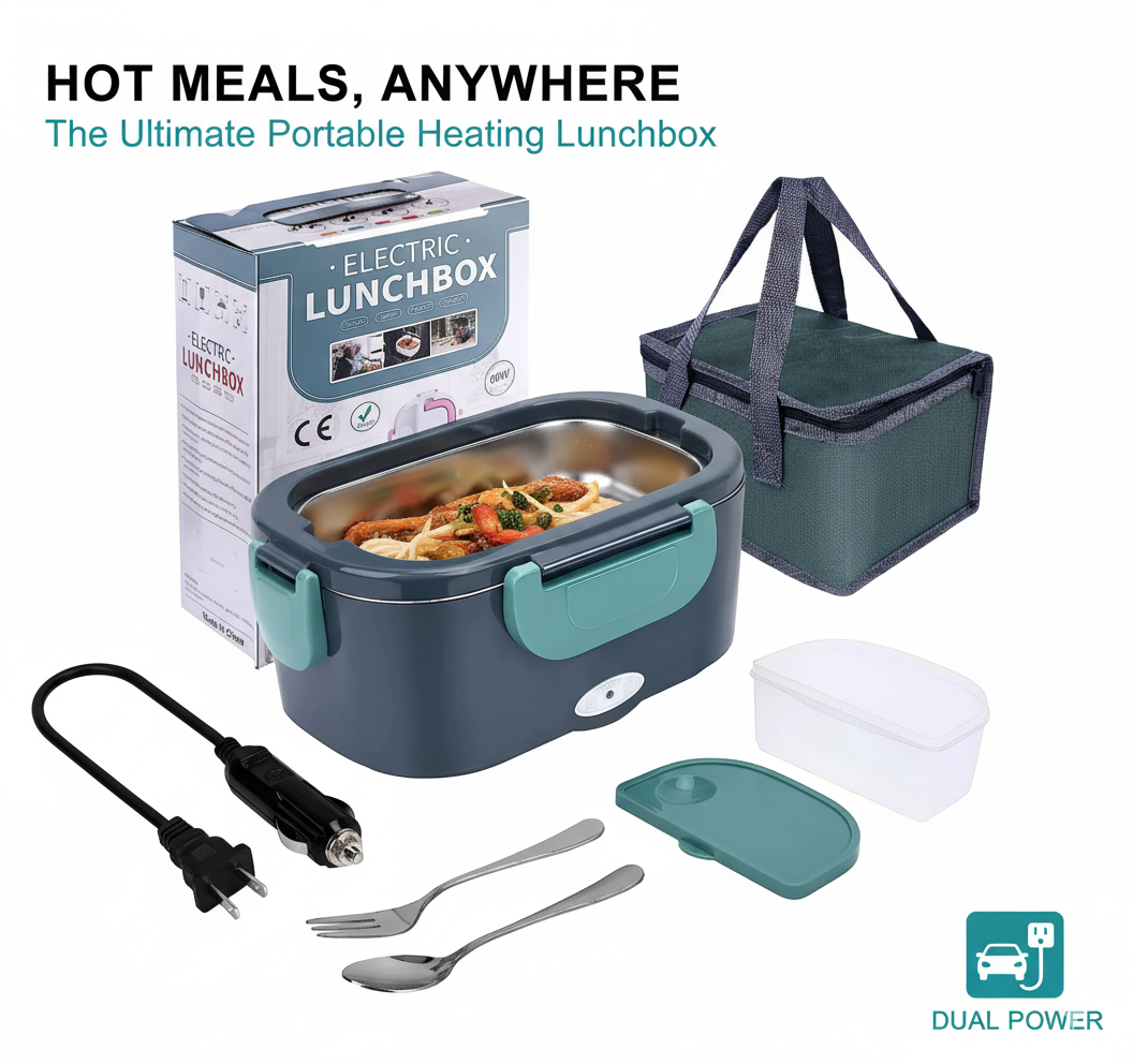 80W Electric Lunch Box Food Heated 12V 24V 110V Fast Food Warmer Heater for Car
