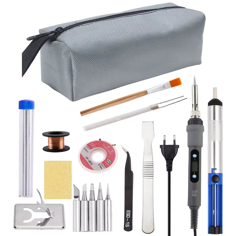 New Electric Soldering Iron Welding Gun Tool Kit Solder Wire Desoldering Pump US