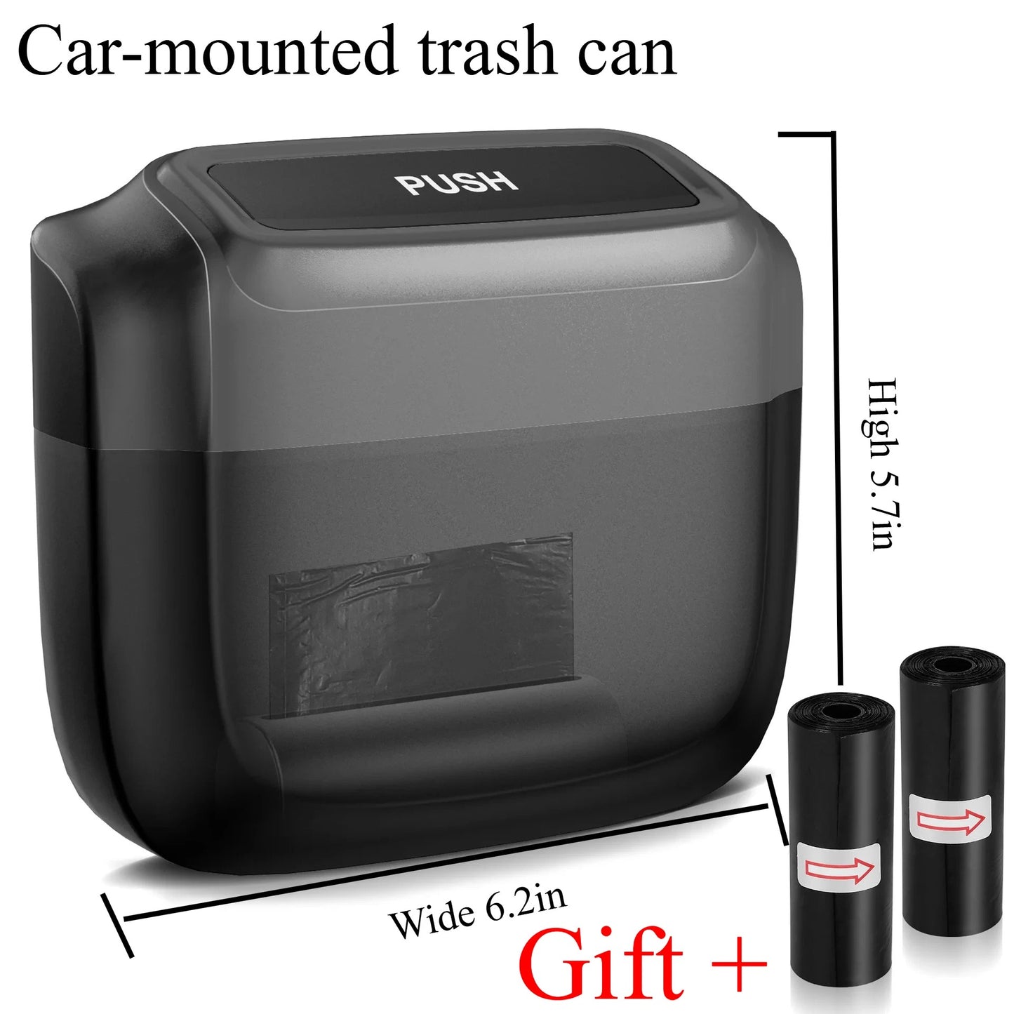 Portable Car Trash Can Garbage Bin Bag Organizer for Vehicles Waterproof