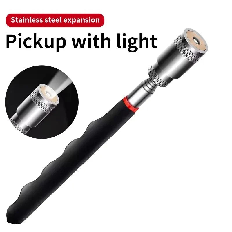 3pcs Magnet Pickup Tool Stick Telescoping Include 8 lb LED Light Grabber Extend