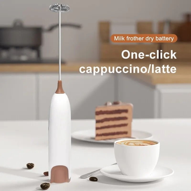 Electric Milk Frother Handheld Whisk Mixer Stirrer Coffee Egg USB Rechargeable