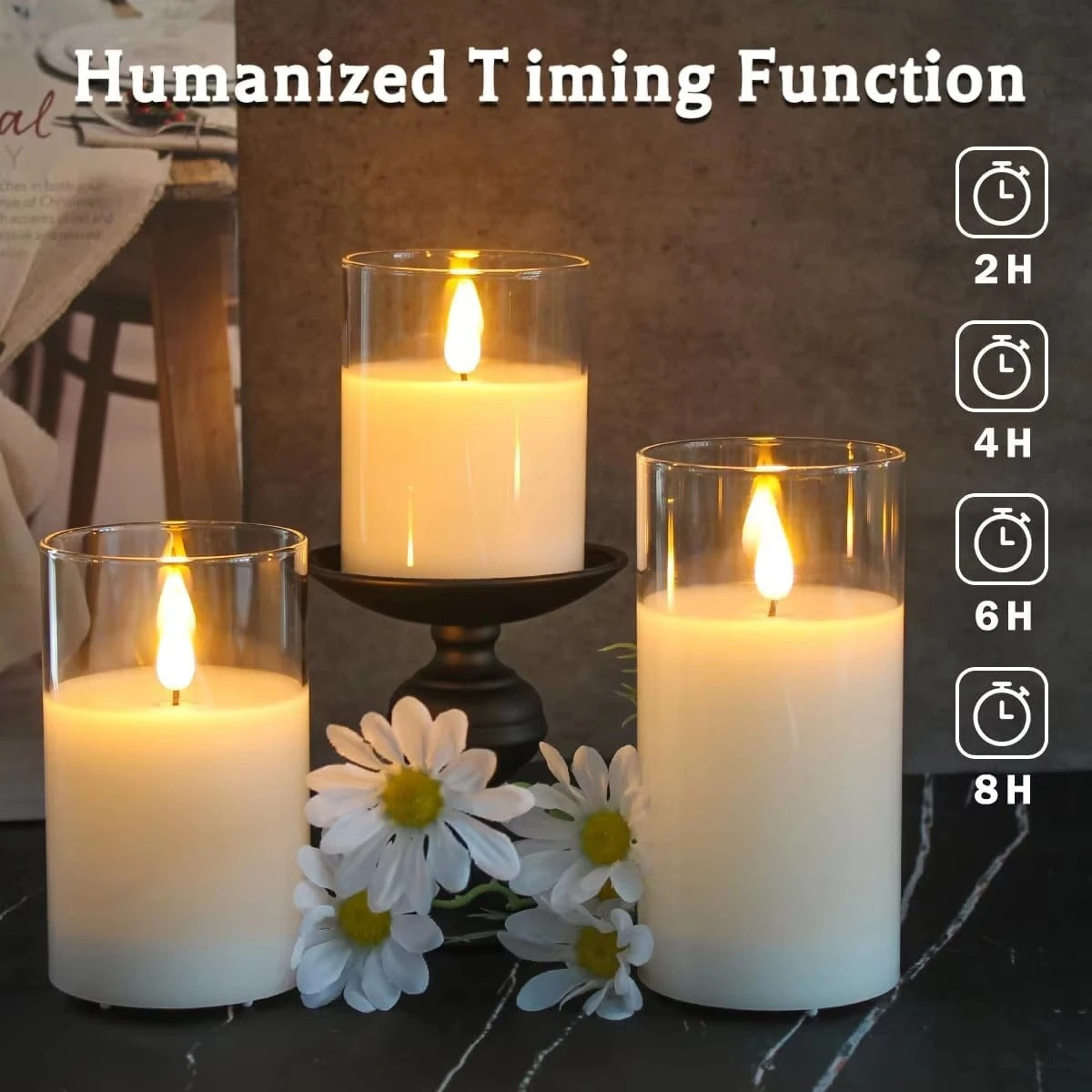 LED Candle Light 3 In 1 Flameless Candles with Remote Battery Operated halloween