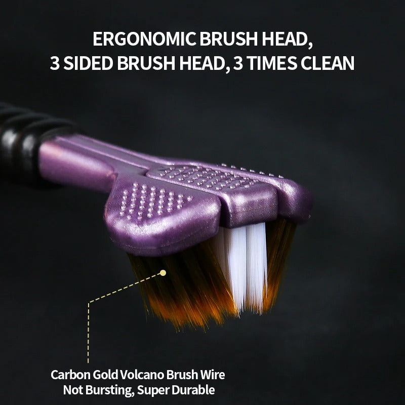 Three Sided Toothbrush 3 Sided Toothbrush For Adult Tri-Head Multi-Angle