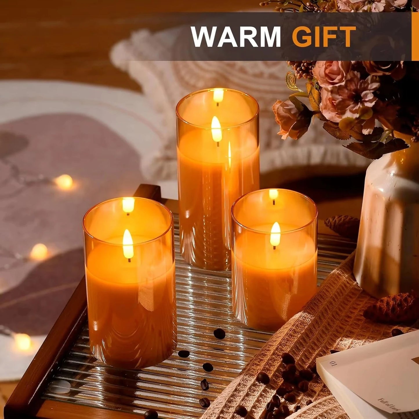 LED Candle Light 3 In 1 Flameless Candles with Remote Battery Operated halloween