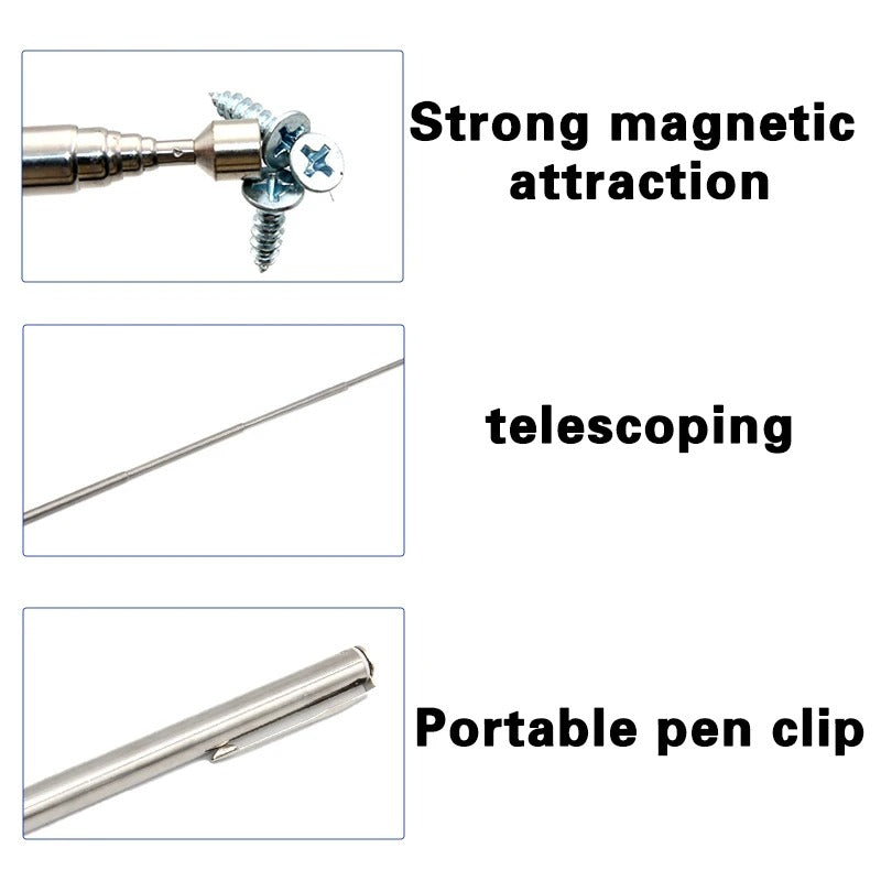 3pcs Magnet Pickup Tool Stick Telescoping Include 8 lb Grabber Extend
