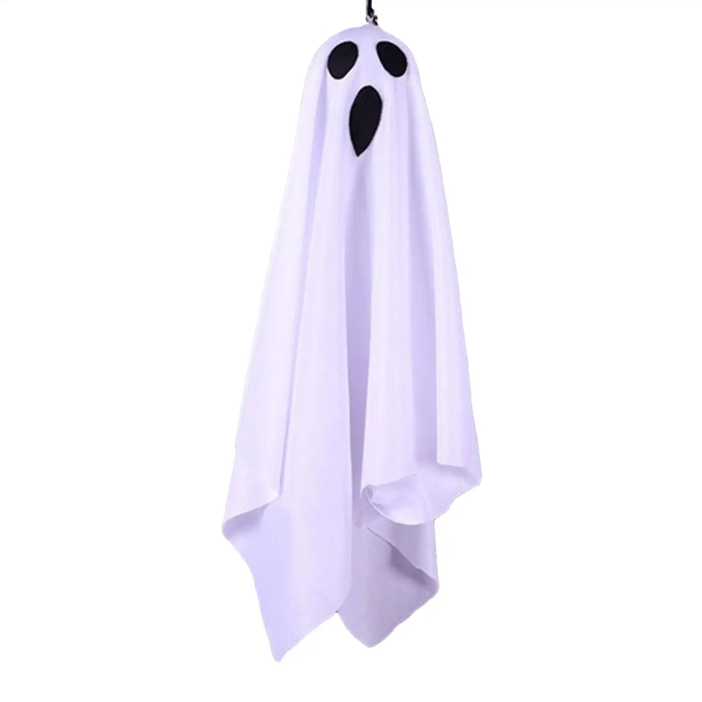 Halloween Hanging Light up Ghost with Spooky White LED Light, Halloween Hang