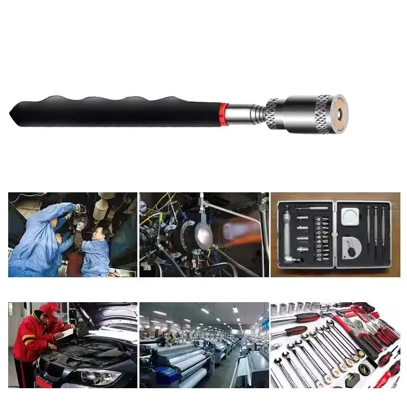 3pcs Magnet Pickup Tool Stick Telescoping Include 8 lb LED Light Grabber Extend