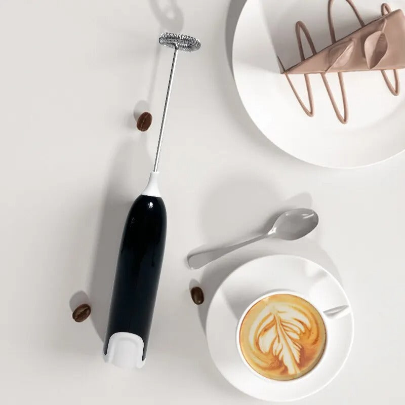 Electric Milk Frother Handheld Whisk Mixer Stirrer Coffee Egg USB Rechargeable