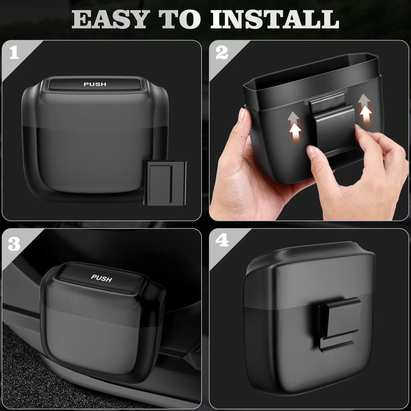 Portable Car Trash Can Garbage Bin Bag Organizer for Vehicles Waterproof