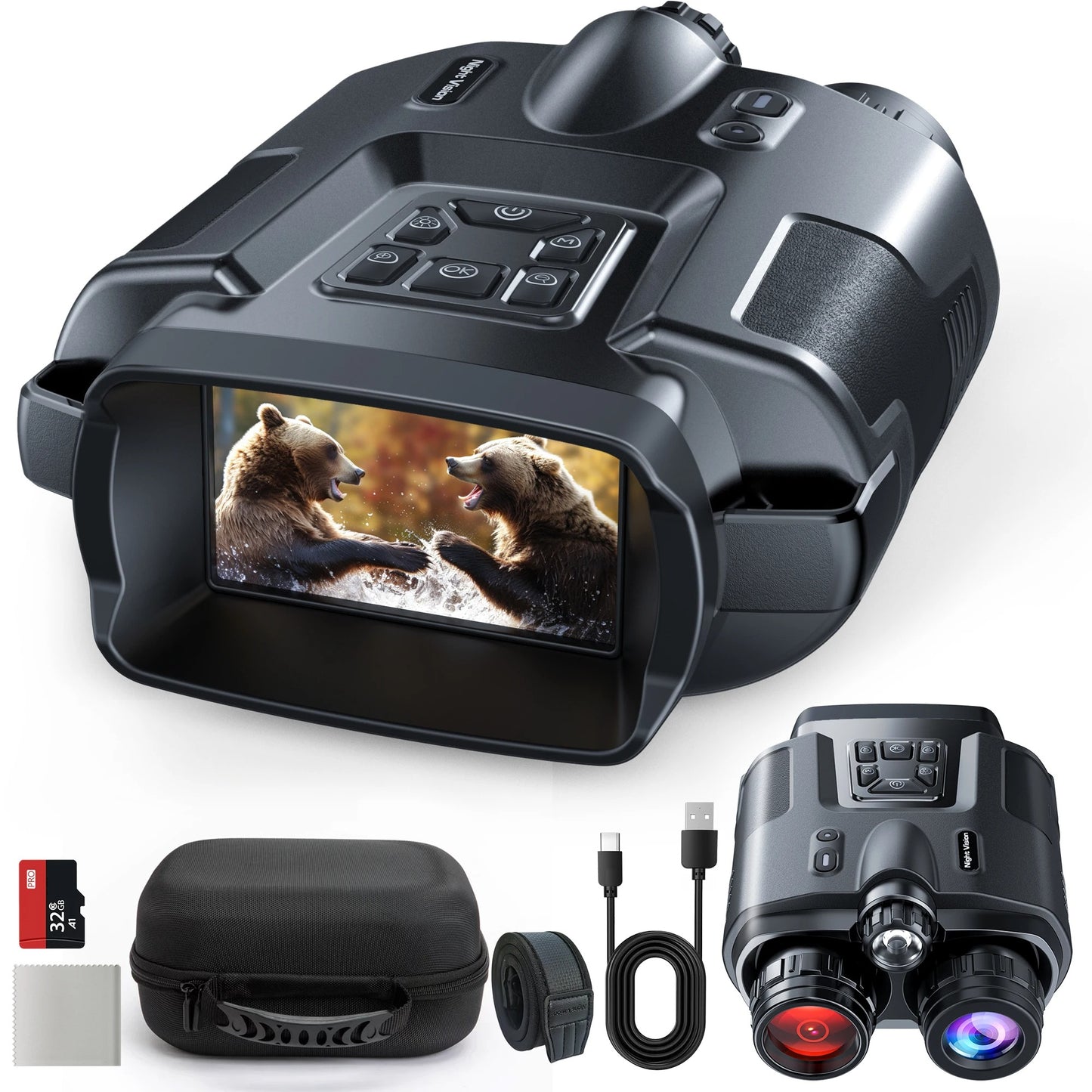 Share Night Vision Goggles Infrared Digital Binoculars For lotal Darkness Sunreillance