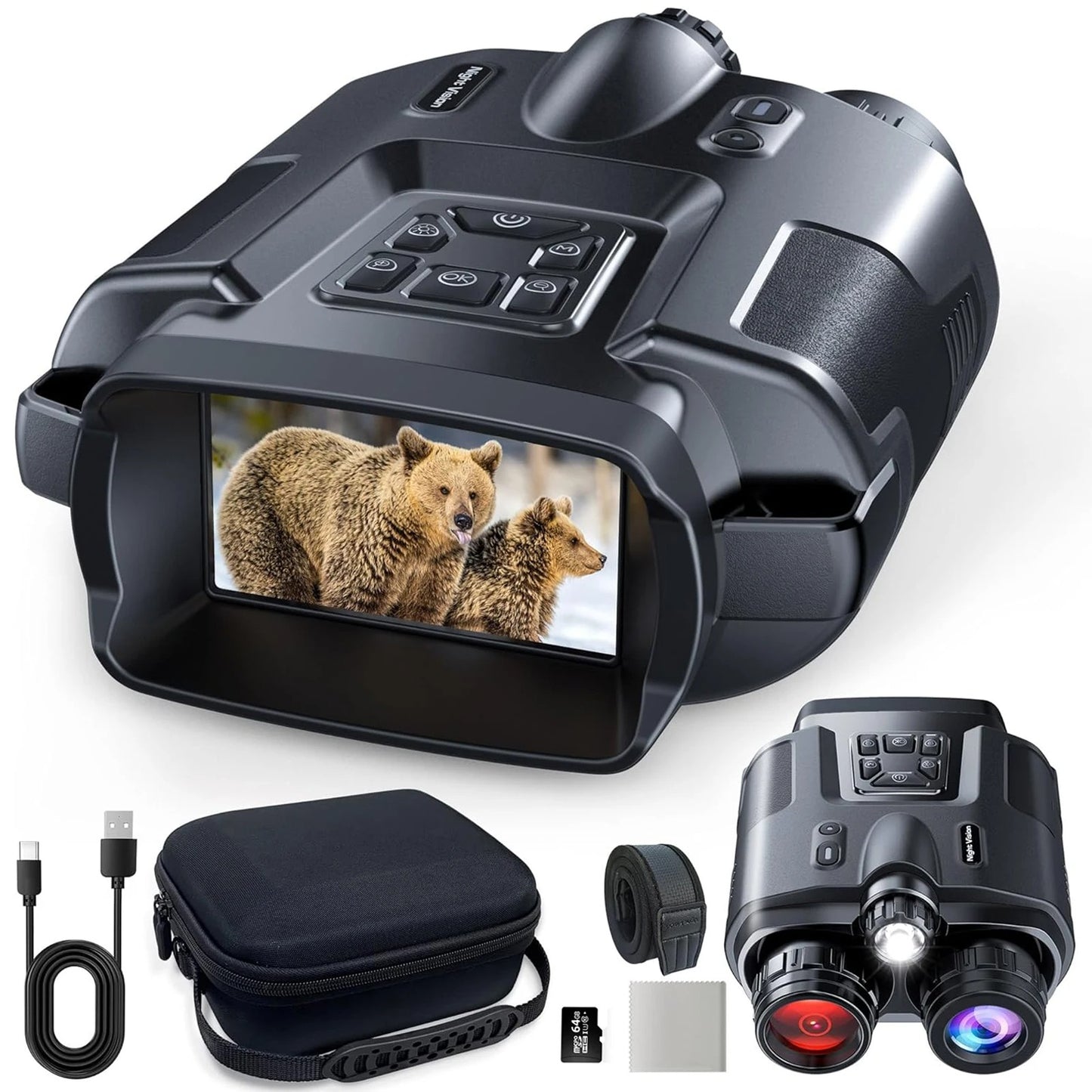 Share Night Vision Goggles Infrared Digital Binoculars For lotal Darkness Sunreillance