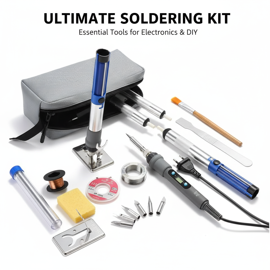 New Electric Soldering Iron Welding Gun Tool Kit Solder Wire Desoldering Pump US