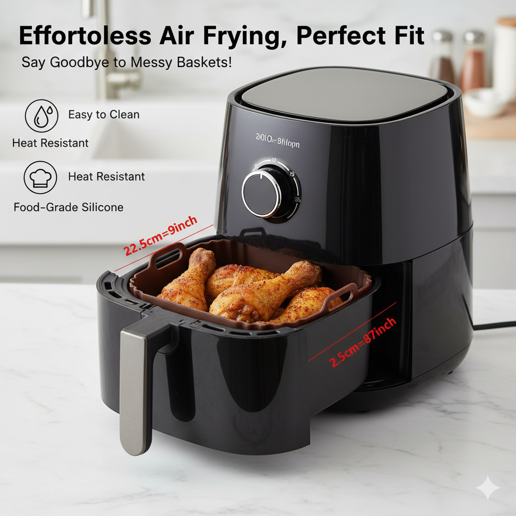 silicone air fryer liner Silicone Pot Basket Liners 6.3inch Round Non-stick