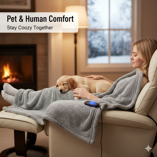 Heated Blanket Throw 59 in x 63 in, ETL Certified, 8-10 hour heat preservation