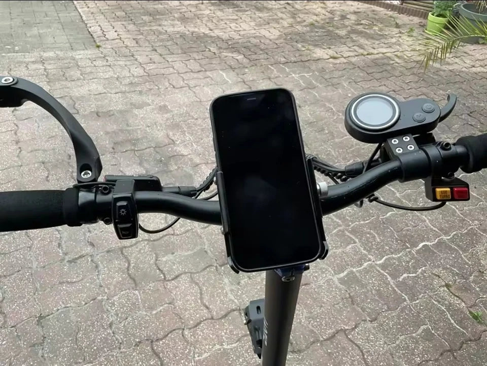 360° Aluminum Motorcycle Bicycle GPS Cell Phone Holder Handlebar Mount Black