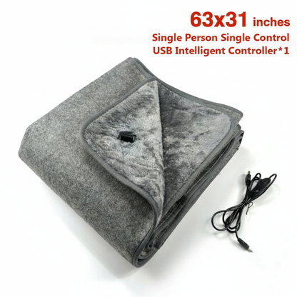 Heated Blanket Throw 59 in x 63 in, ETL Certified, 8-10 hour heat preservation