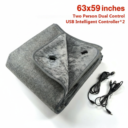 Heated Blanket Throw 59 in x 63 in, ETL Certified, 8-10 hour heat preservation
