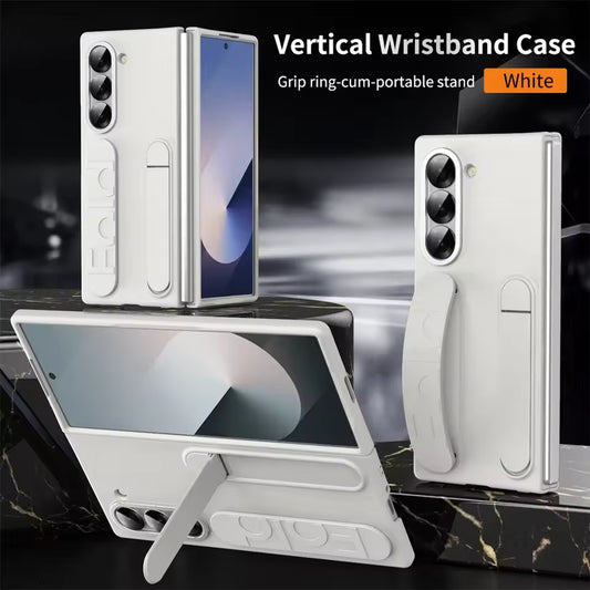 Premium Z Fold 7 Case with Hinge Protection, Kickstand & Wristband