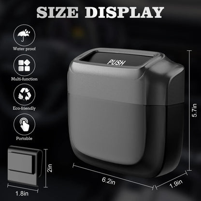 Portable Car Trash Can Garbage Bin Bag Organizer for Vehicles Waterproof