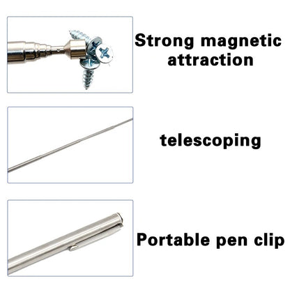 3pcs Magnet Pickup Tool Stick Telescoping Include 8 lb Grabber Extend