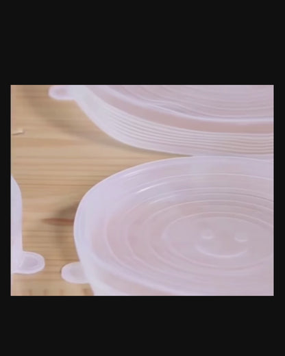 24pc Silicone Stretch Lids Reusable Durable Food Storage For Bowls Cover