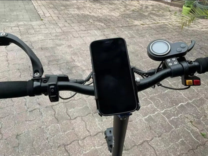 360° Aluminum Motorcycle Bicycle GPS Cell Phone Holder Handlebar Mount Black