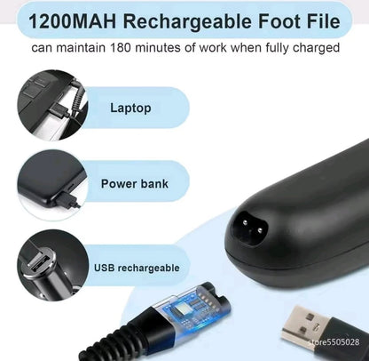 Pro Electric Foot Grinder File Callus Remover Dead Skin Power Pedicure Tool
