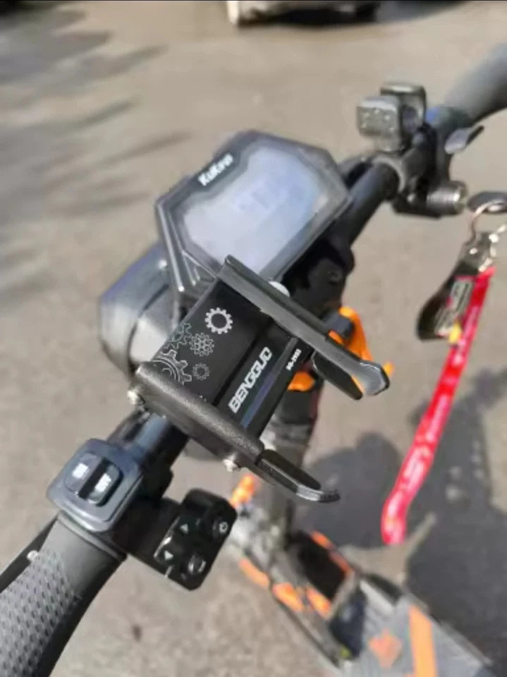 360° Aluminum Motorcycle Bicycle GPS Cell Phone Holder Handlebar Mount Black