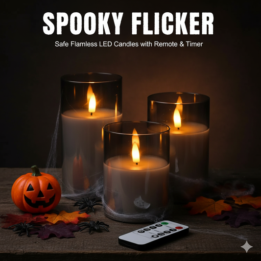 LED Candle Light 3 In 1 Flameless Candles with Remote Battery Operated halloween